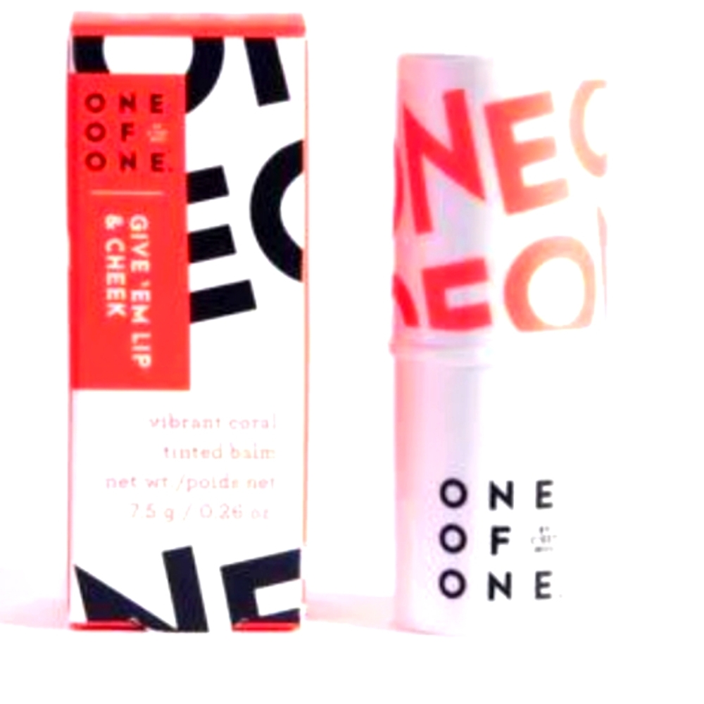 ONE OF ONE SAUCY VIRBANT CORAL LIP CHEEK TINTED BALM
